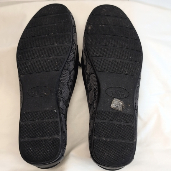Coach Olive Women Flat Gray Signature Jacquard Slip-On Loafer Smoke Size 6 1/2 - Picture 7 of 9